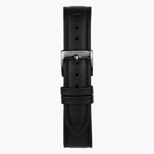Cuero Negro - Gun Metal - 40mm/42mm