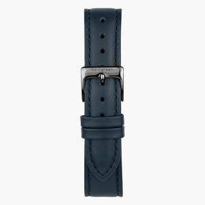 Cuero azul marino - Gun Metal - 40mm/42mm