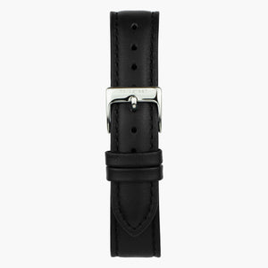 Cuero Negro - Plata - 40mm/42mm